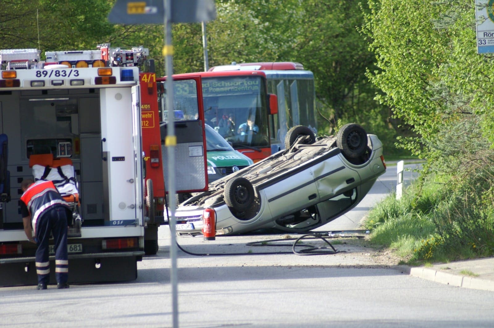Car Accident Flipped Over