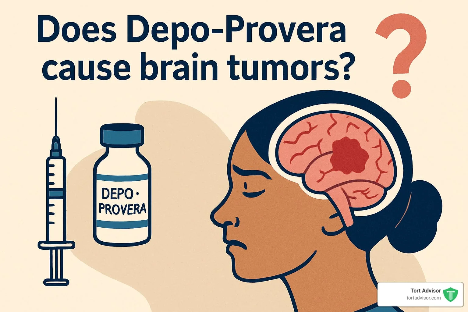 does depo provera cause brain tumors