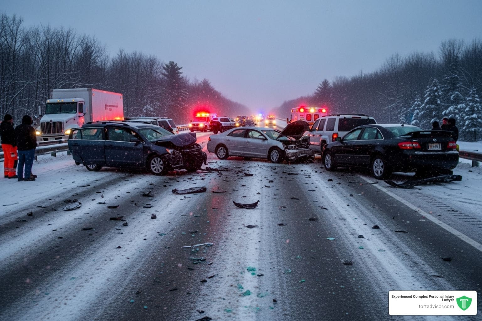 Car accident scene representing motor vehicle accident claims and compensation