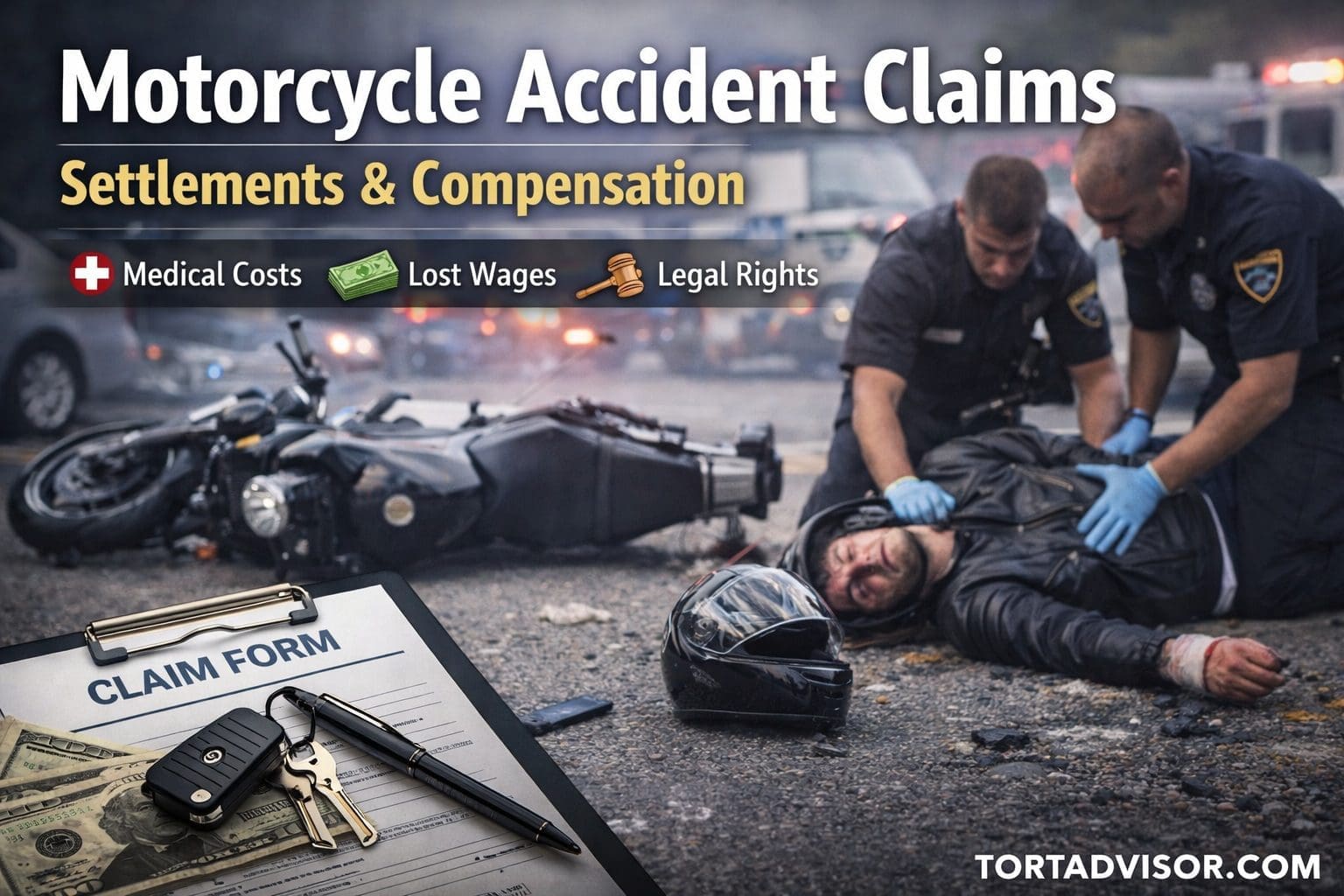 Motorcycle accident lawsuit claims and settlement compensation guide