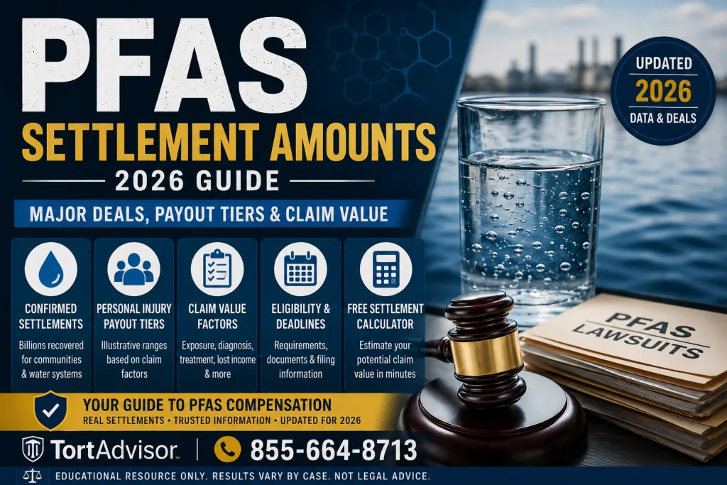 PFAS Settlement Amounts 2026: Payout Tiers & Major Deals
