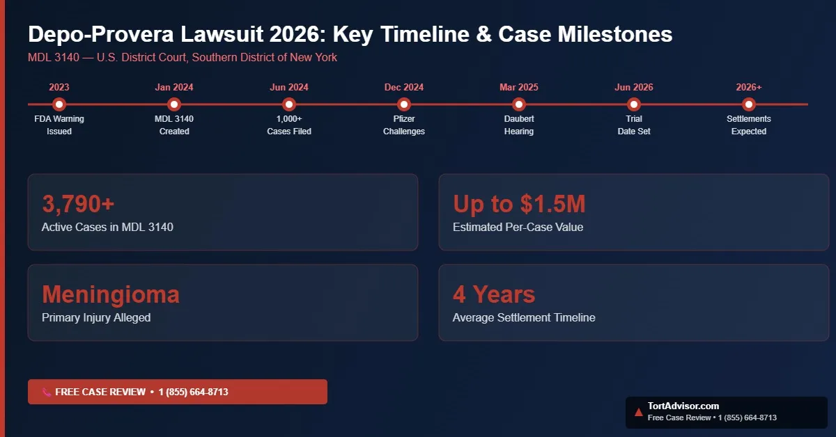 Depo-Provera Lawsuit 2026 Timeline and MDL Case Milestones Depo-Provera lawsuit 2026