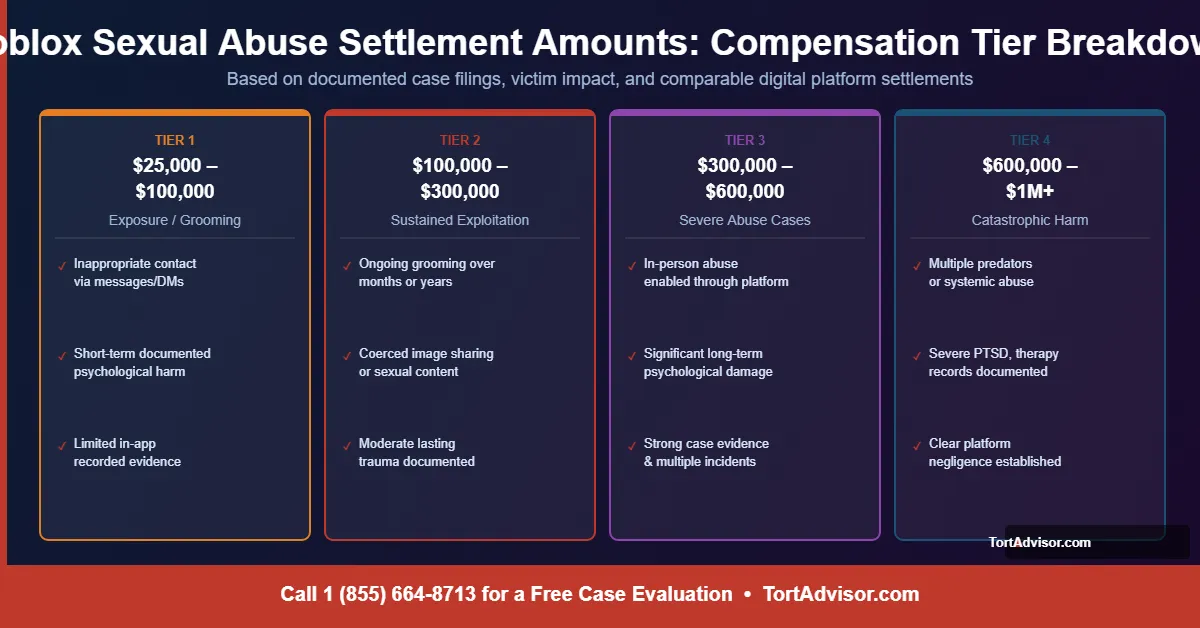 Roblox Sexual Abuse Settlement Amounts 2026: What Victims Actually Received 4 Roblox sexual abuse settlement amounts 2026