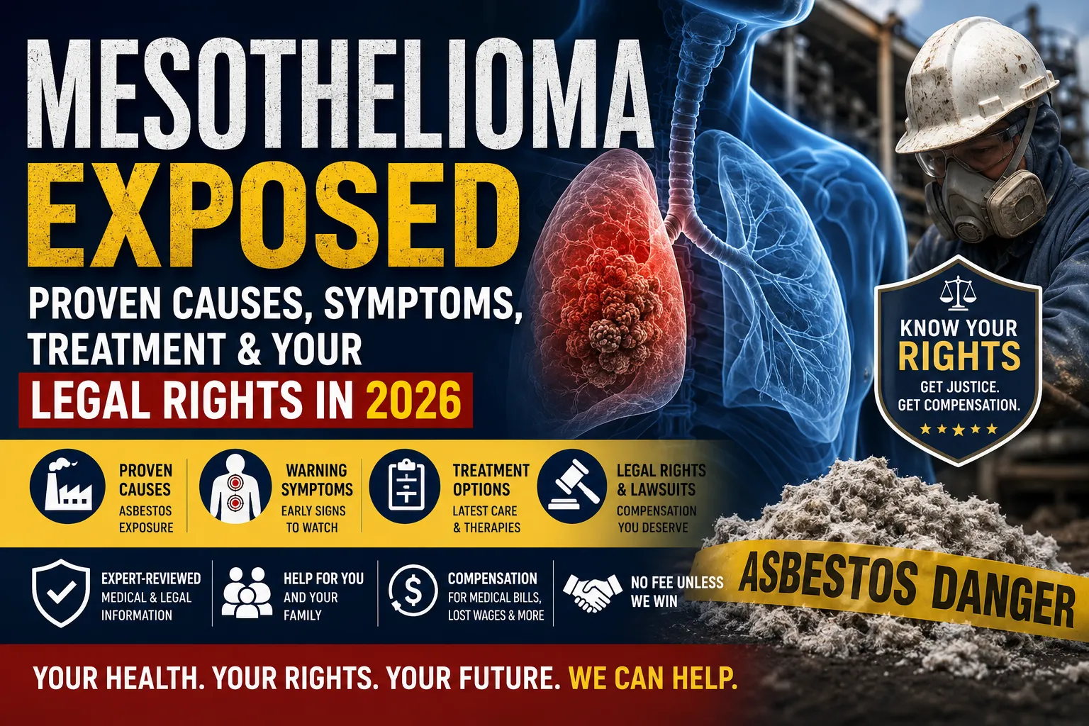Mesothelioma exposed 2026 guide covering asbestos causes symptoms treatment and legal rights