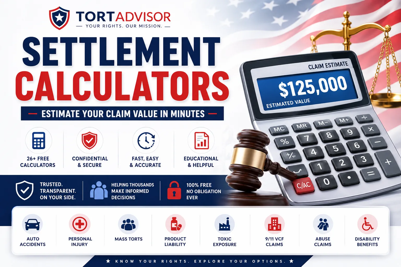 Settlement calculators for estimating injury lawsuit and claim value in 2026