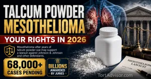 Talcum Powder Mesothelioma Lawsuit 2026: 68,000+ Cases, Latest Verdicts & Settlement Update