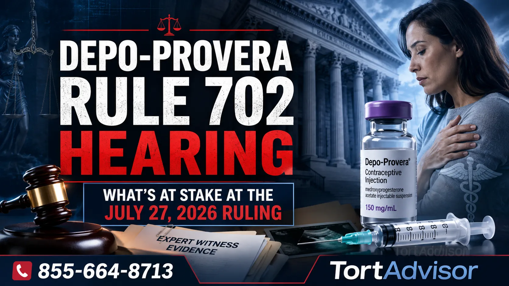 Depo-Provera Rule 702 hearing and the July 27, 2026 ruling.