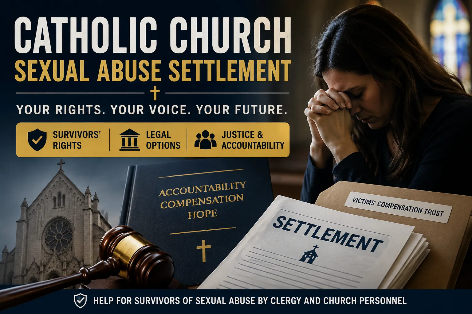 Catholic Church sexual abuse settlement 2026 for clergy abuse survivors