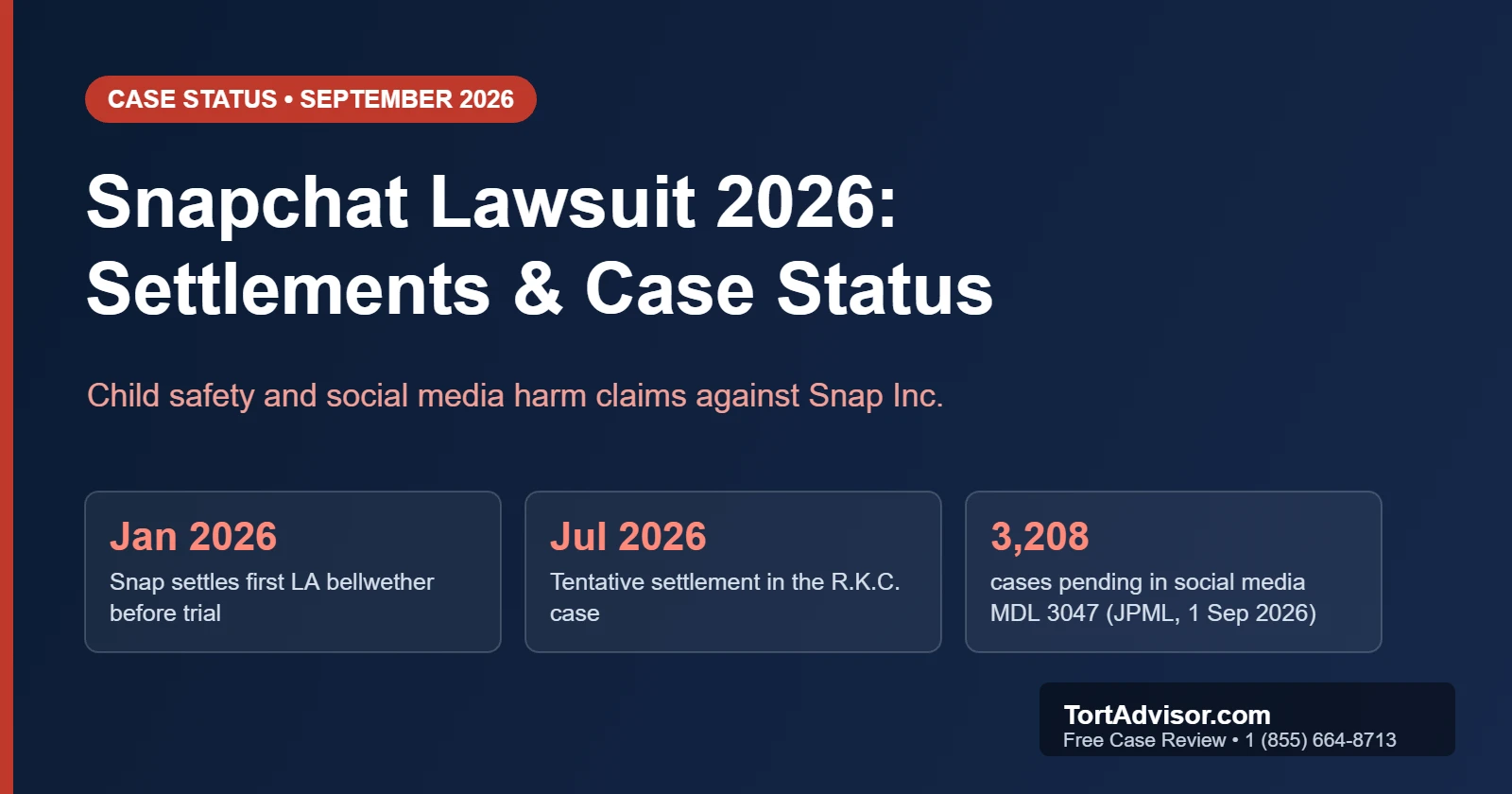 Snapchat lawsuit 2026: settlements and case status