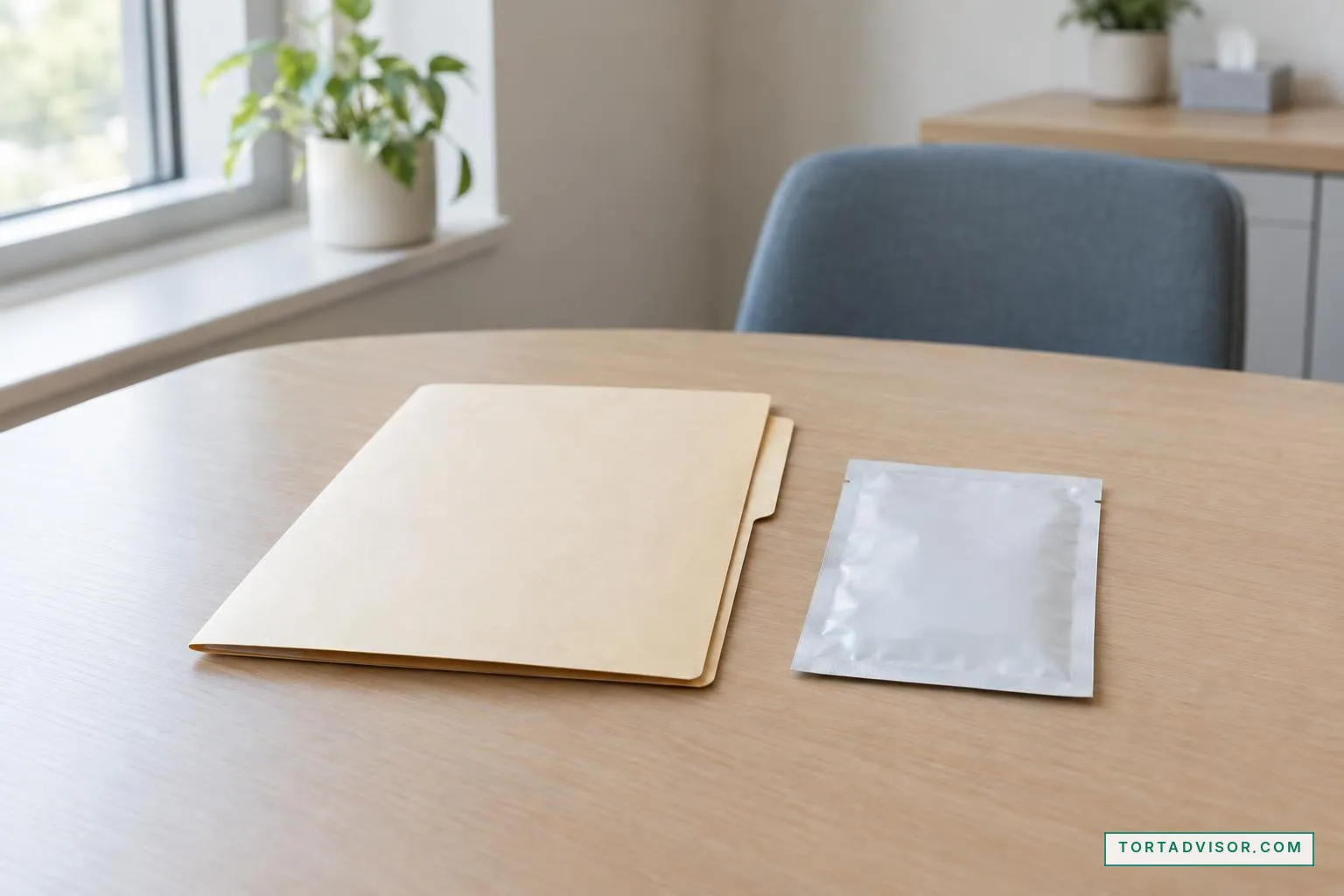 Beauty Face Mask Burns in Teens: Recall and Claim Facts 3 Plain folder and cosmetic sachet prepared for a face mask injury consultation